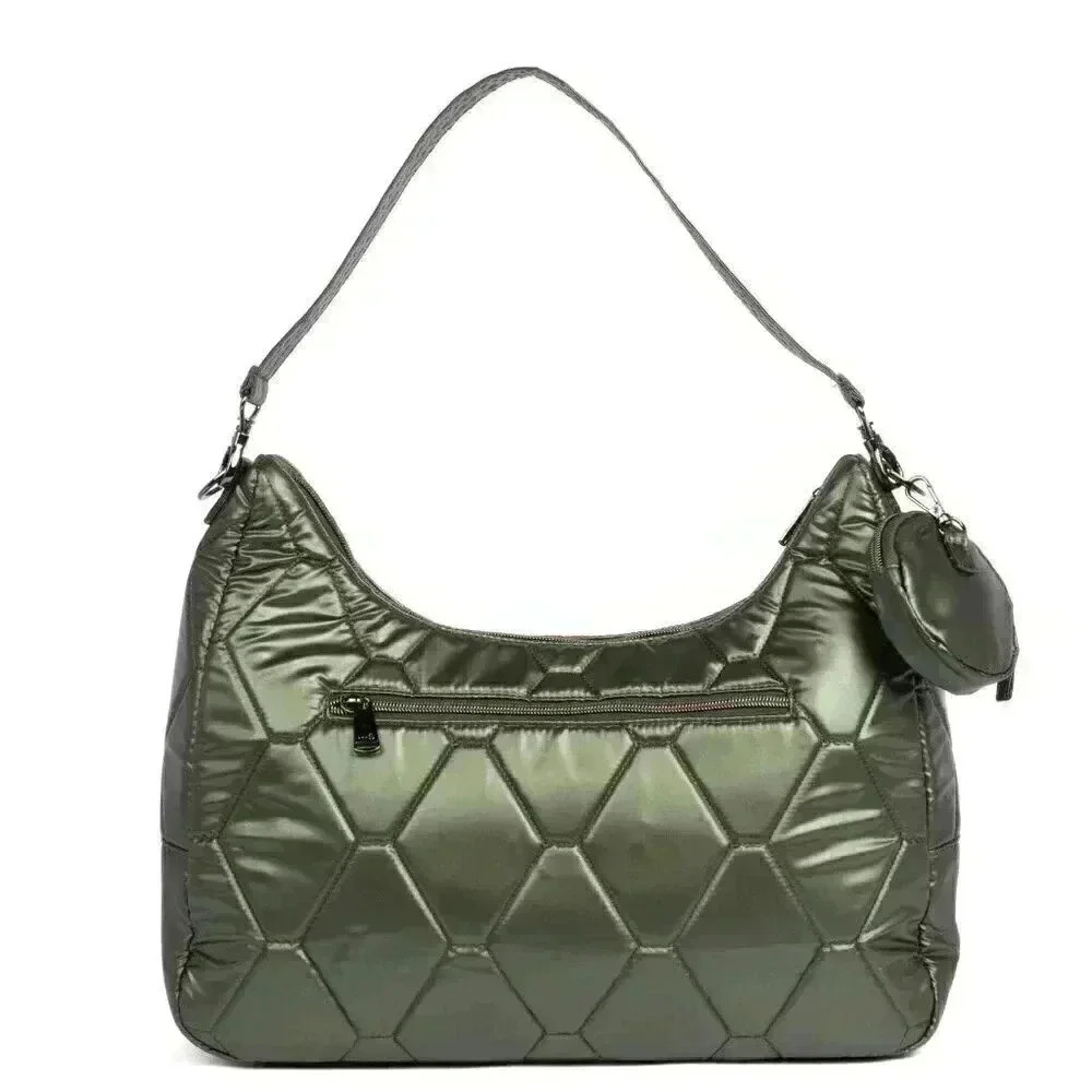 LUG Winger Hobo Bag / Crossbody / Shoulder Bag with Coin Pouch - Metalli… - Picture 4 of 16